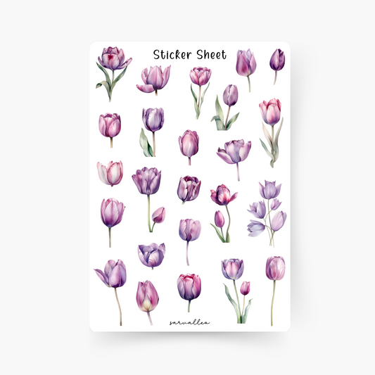 Tulpen Lila Sticker Sheet