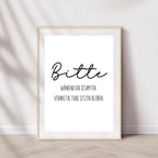 Bitte während der gesamten Veranstaltung sitzen bleiben Poster | Typografie