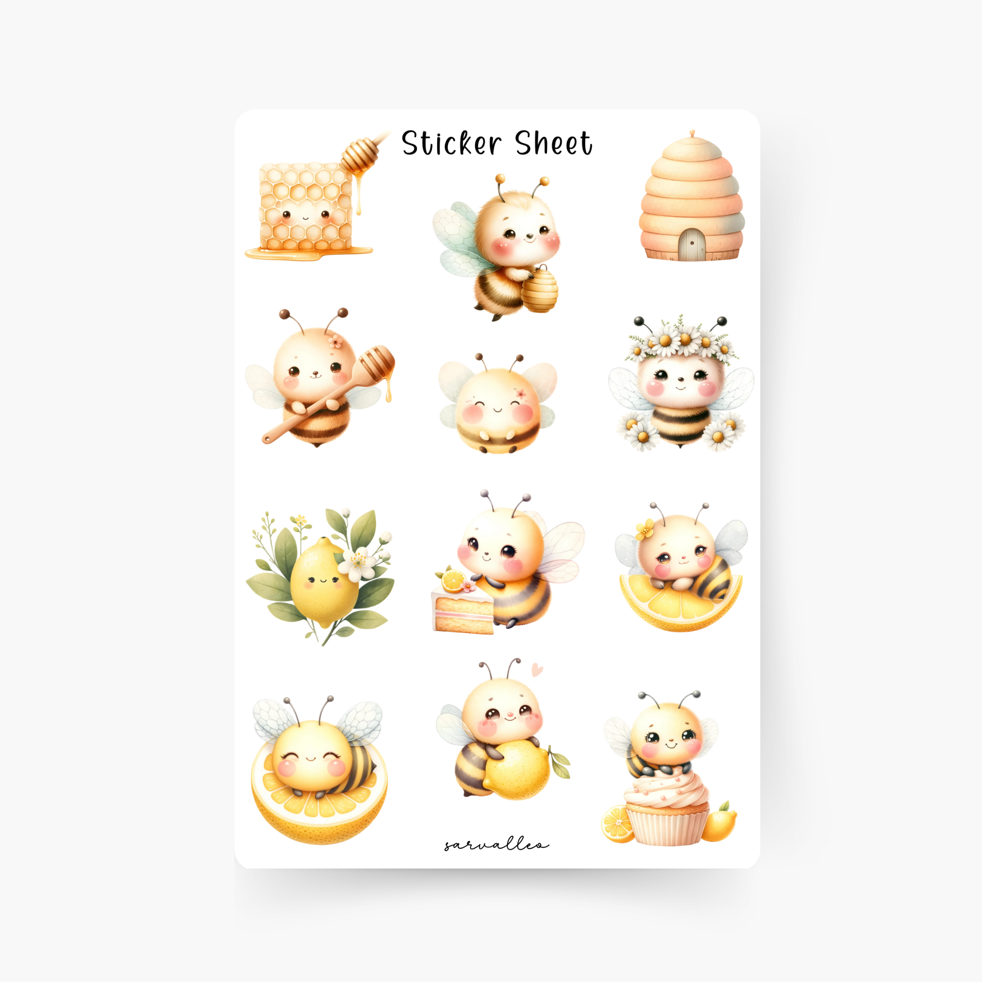 Süße Bienchen Sticker Sheet