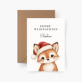 Frohe Weihnachten Fuchs personalisiert mit Name A6