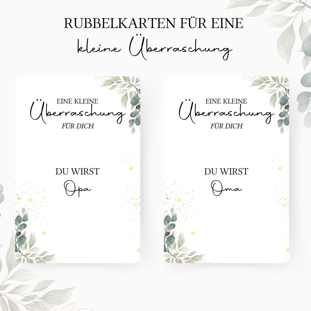 Schwangerschaft verkünden Rubbelkarte