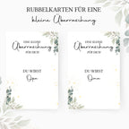 Schwangerschaft verkünden Rubbelkarte