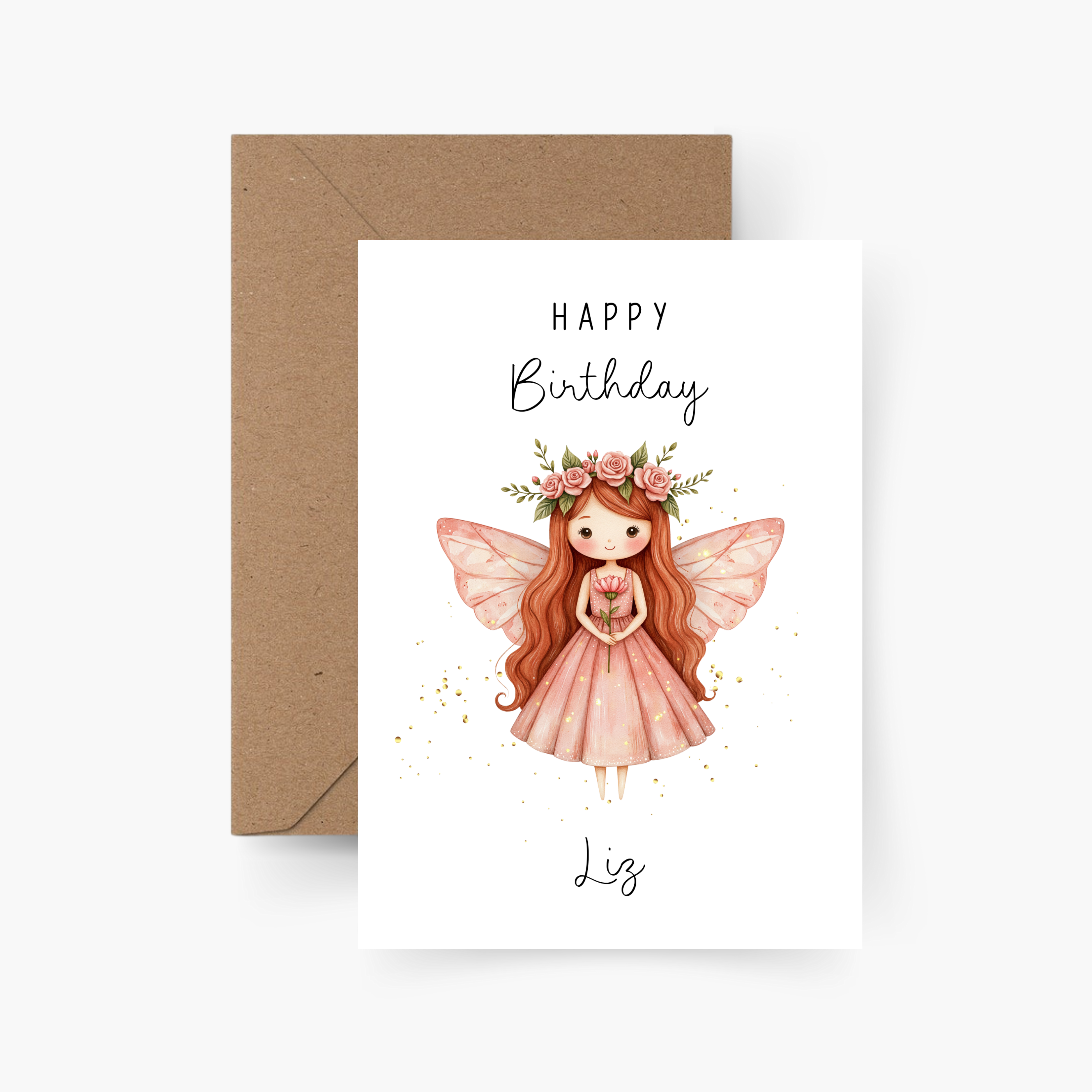 Geburtstagskarte Fee personalisiert mit Namen A6