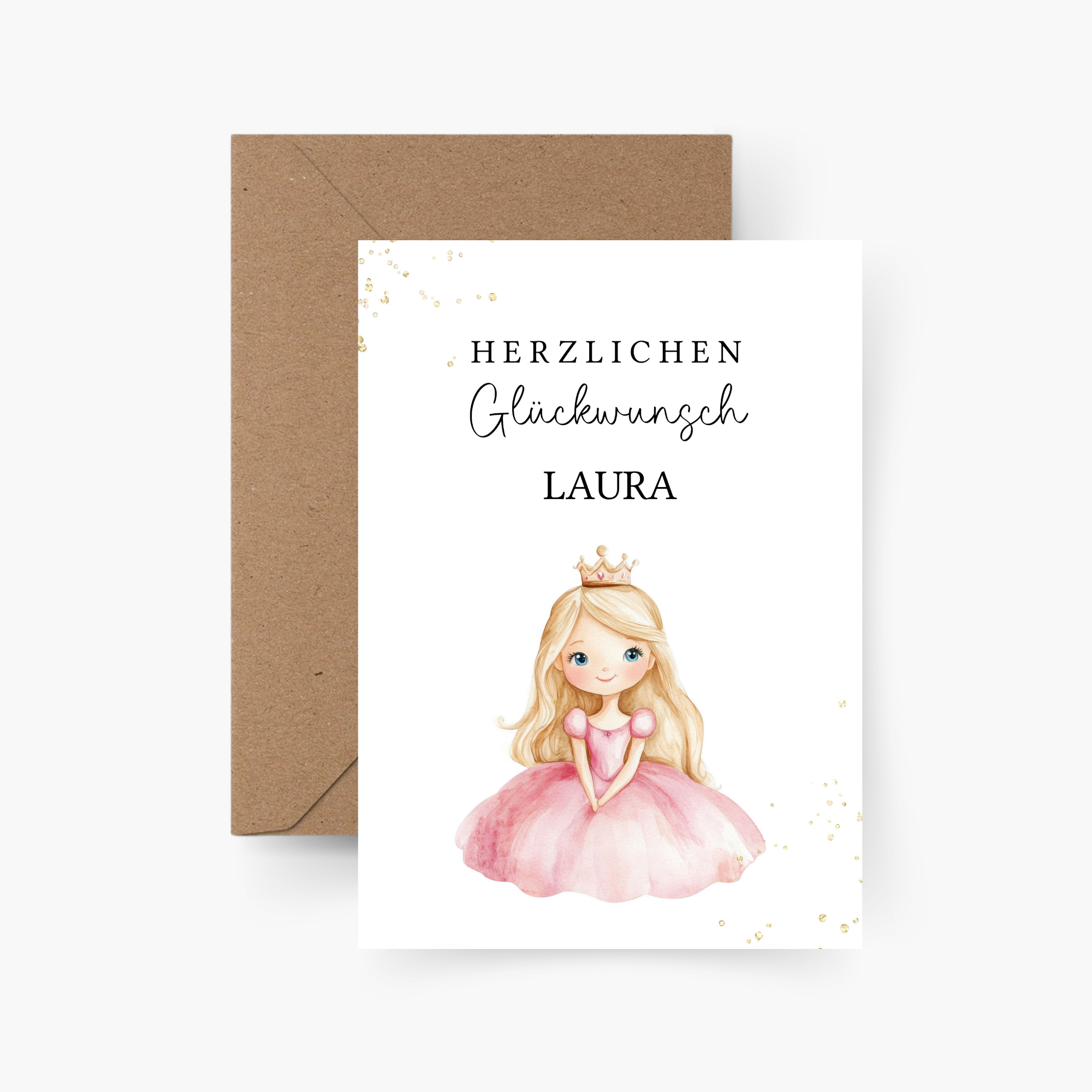 Geburtstagskarte Prinzessin personalisiert mit Namen A6