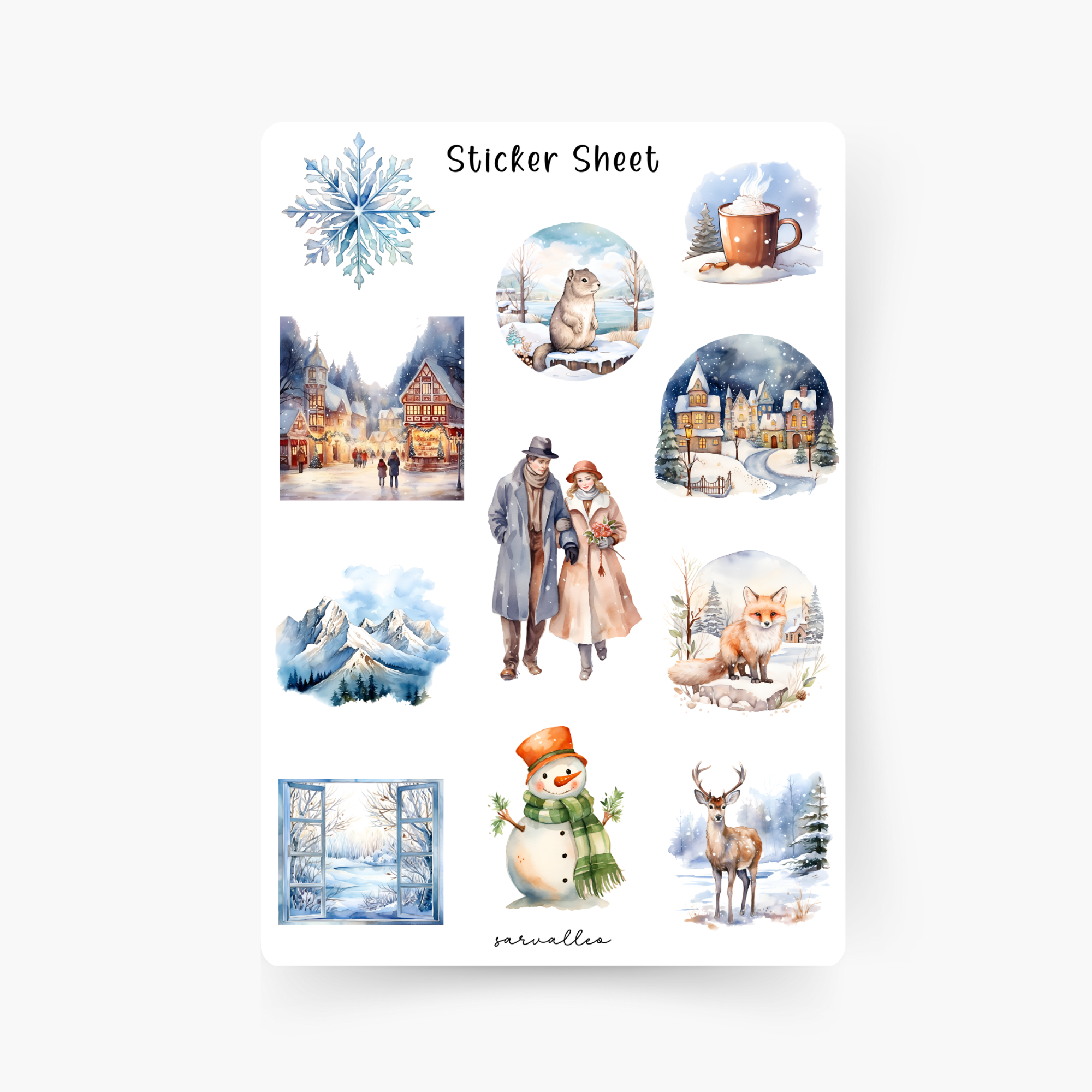 Winter Wonderland Sticker Sheet