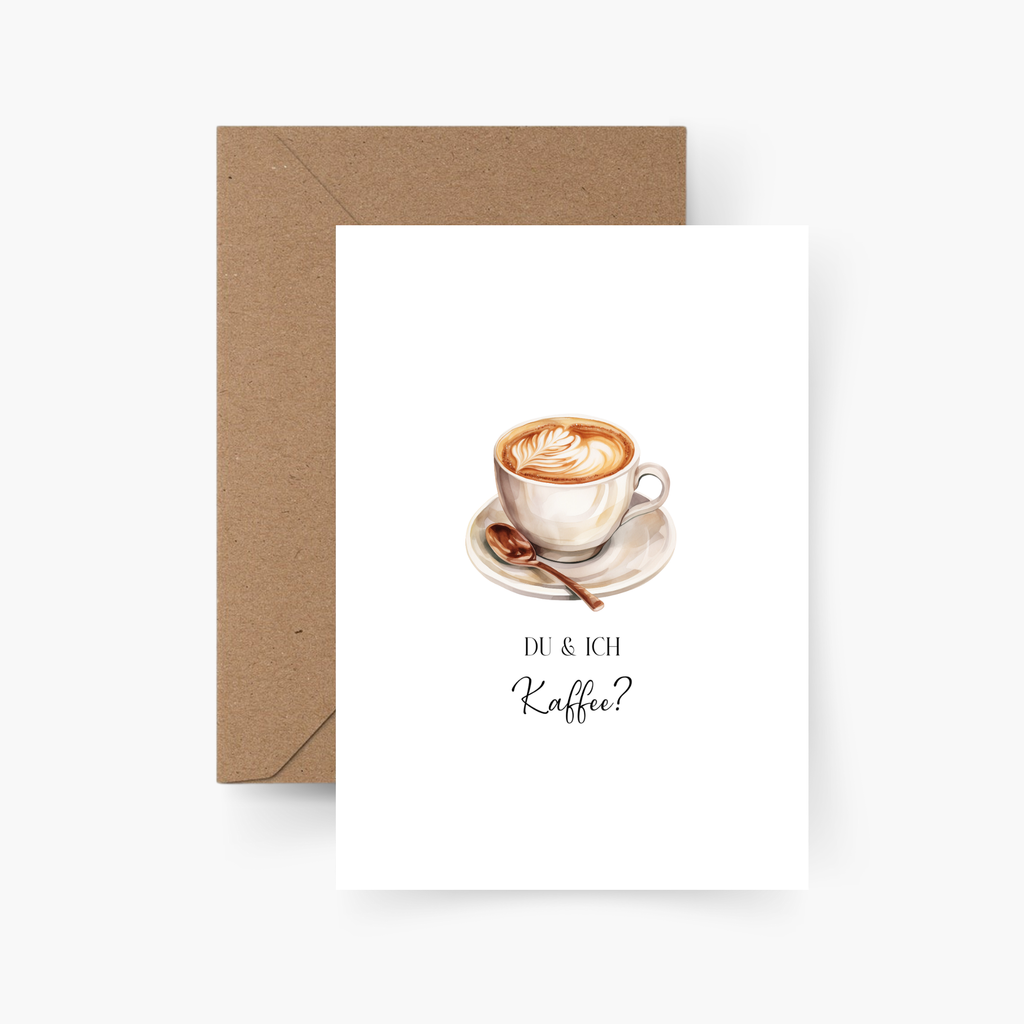 Du & Ich - Kaffee? Gutschein zum Kaffee trinken - Karte A6