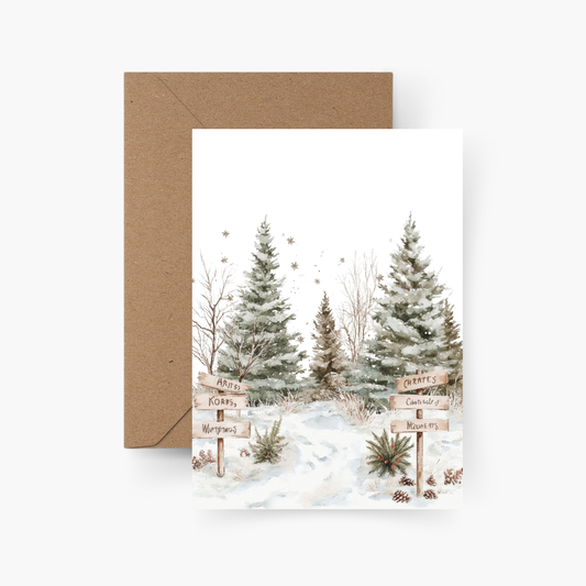 Weihnachtskarte Winter A6