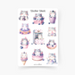 Blaubeer Katze Sticker Sheet