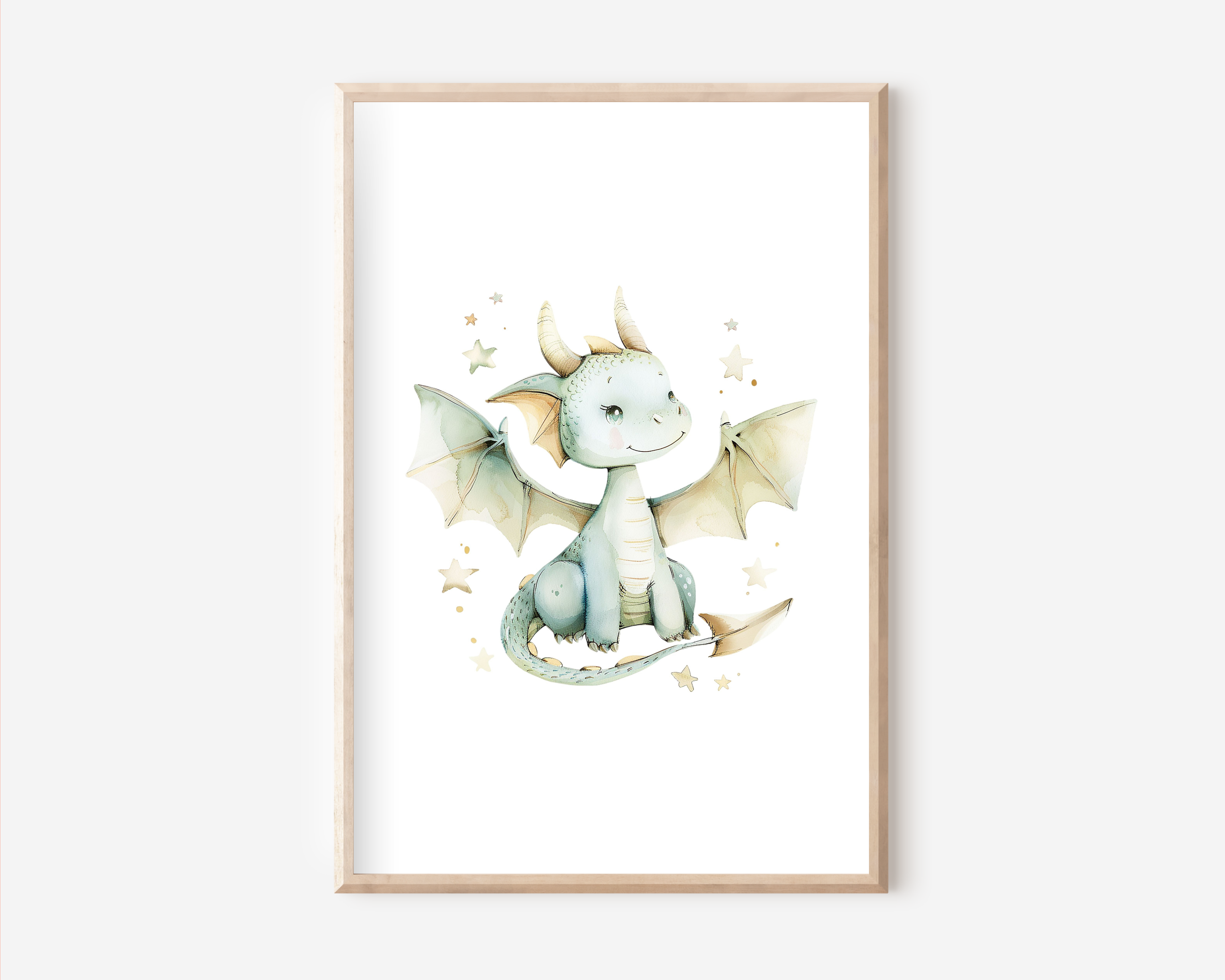 Drache Grün Poster | Kinderzimmer