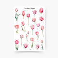 Tulpen Rosa Sticker Sheet