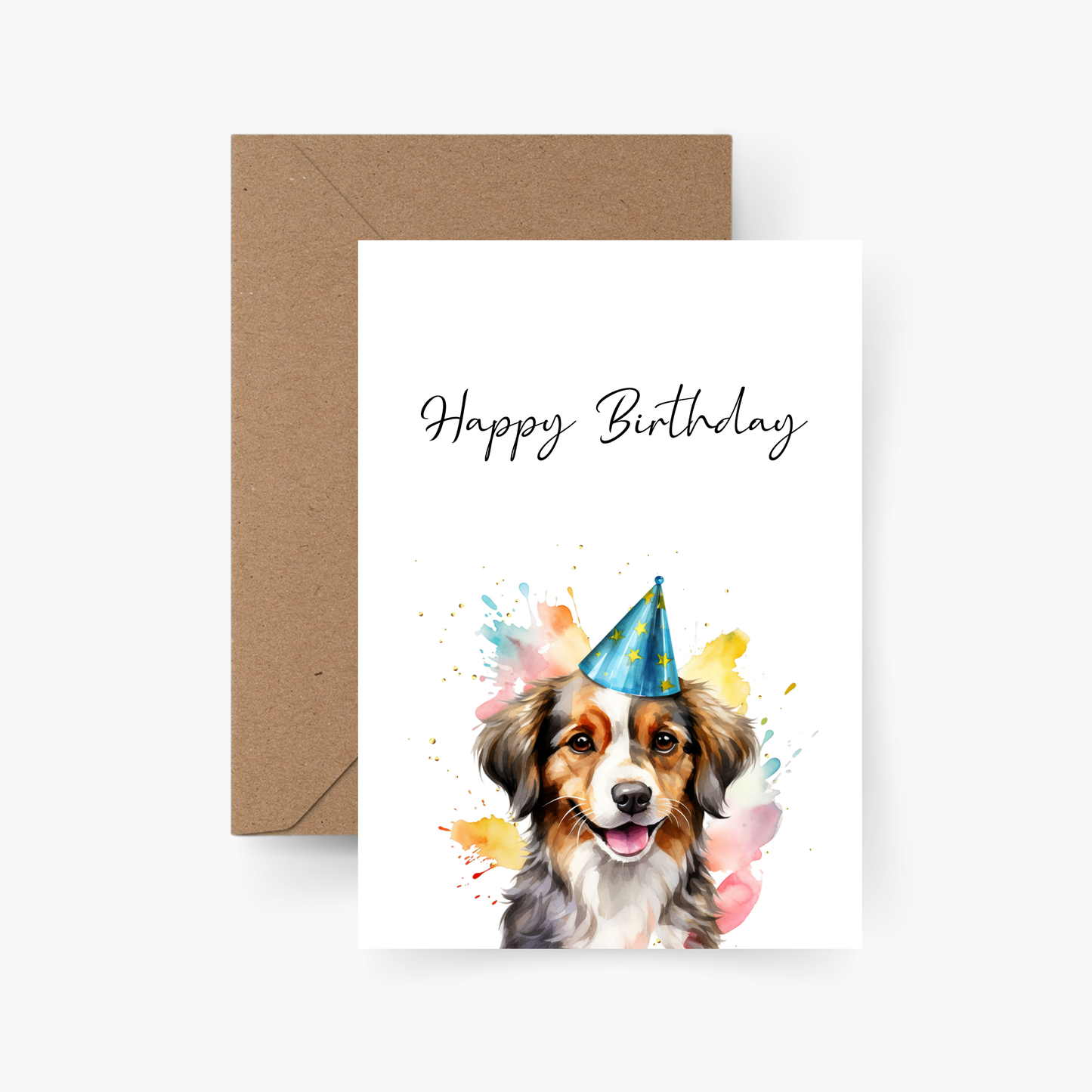 Geburtstagskarte Happy Birthday Hund A6