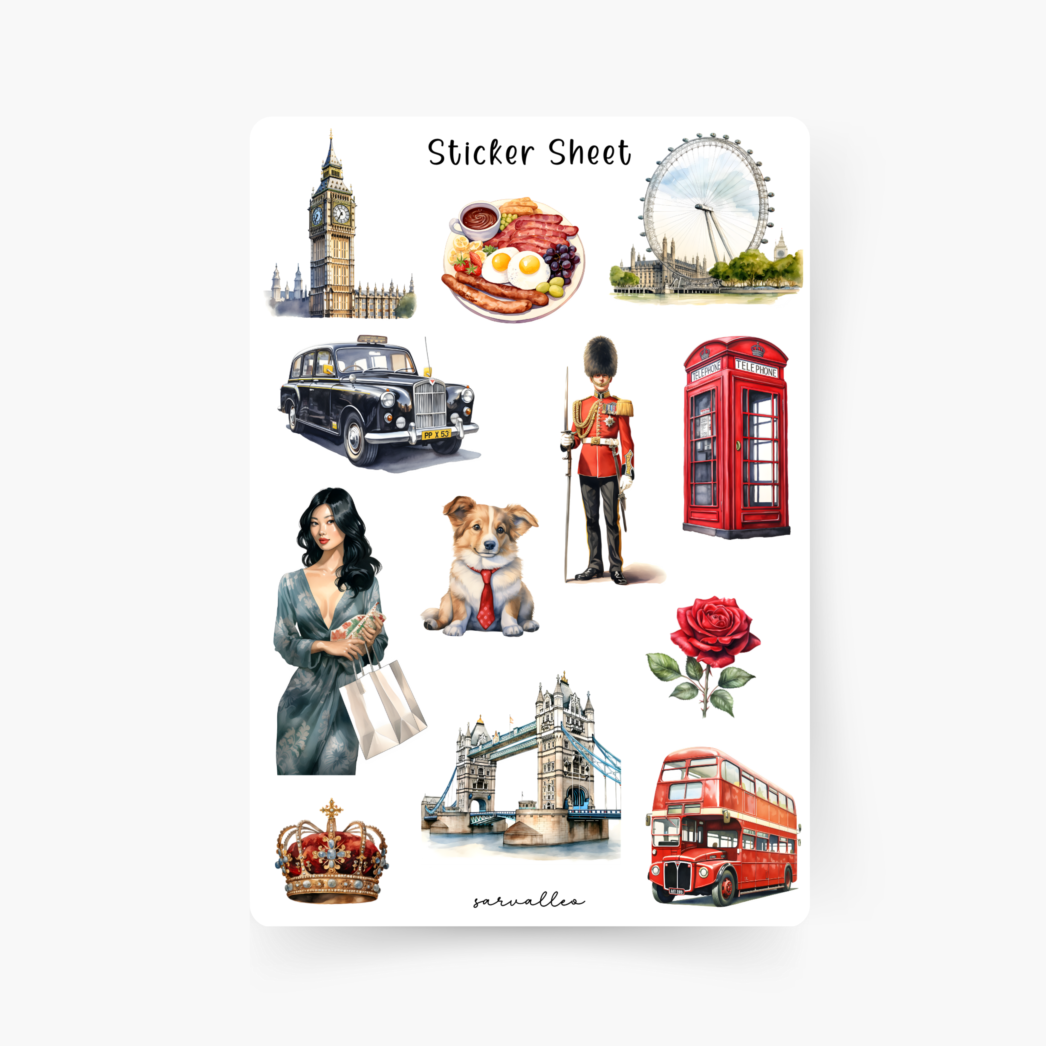 London Sticker Sheet