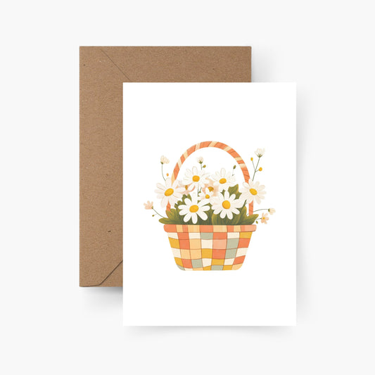 Motiv Postkarte Blumenkorb A6