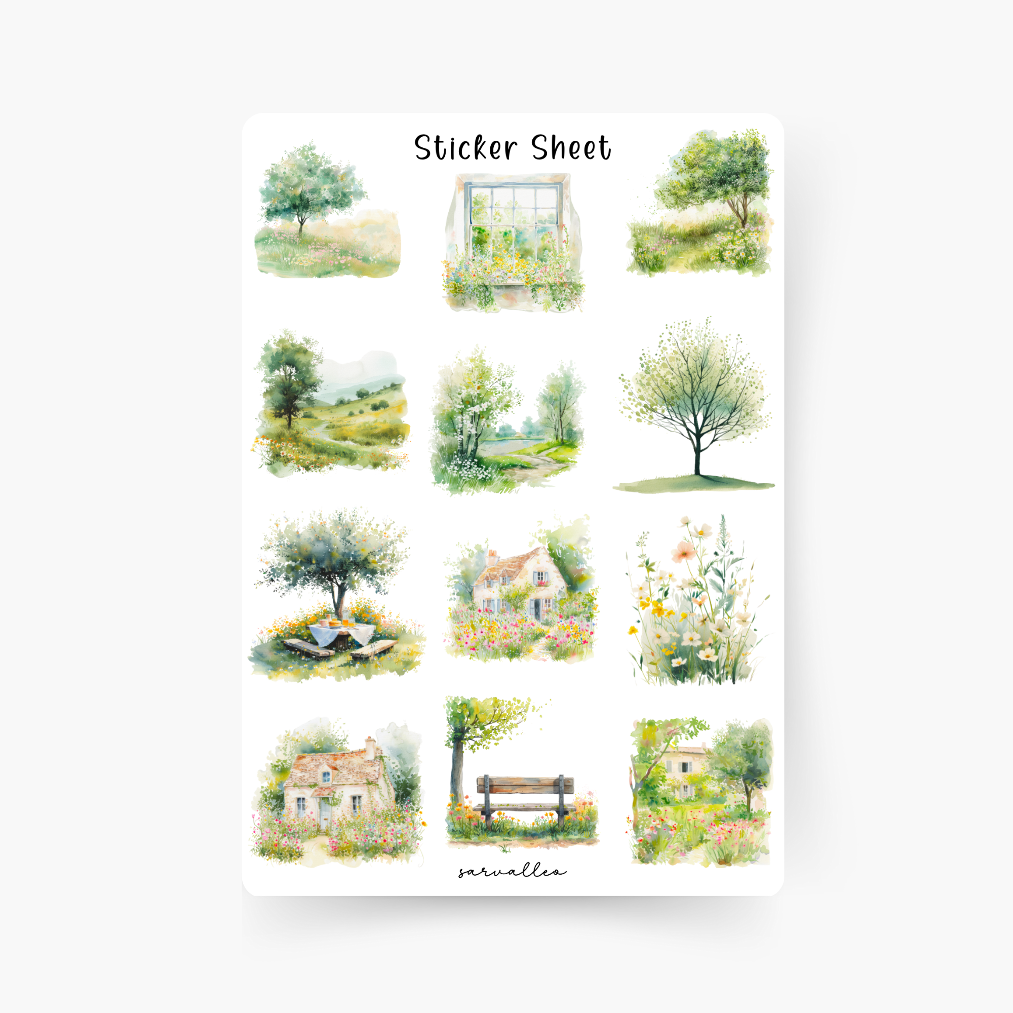 Frühlingsgarten 2 Sticker Sheet