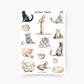 Katzen Sticker Sheet
