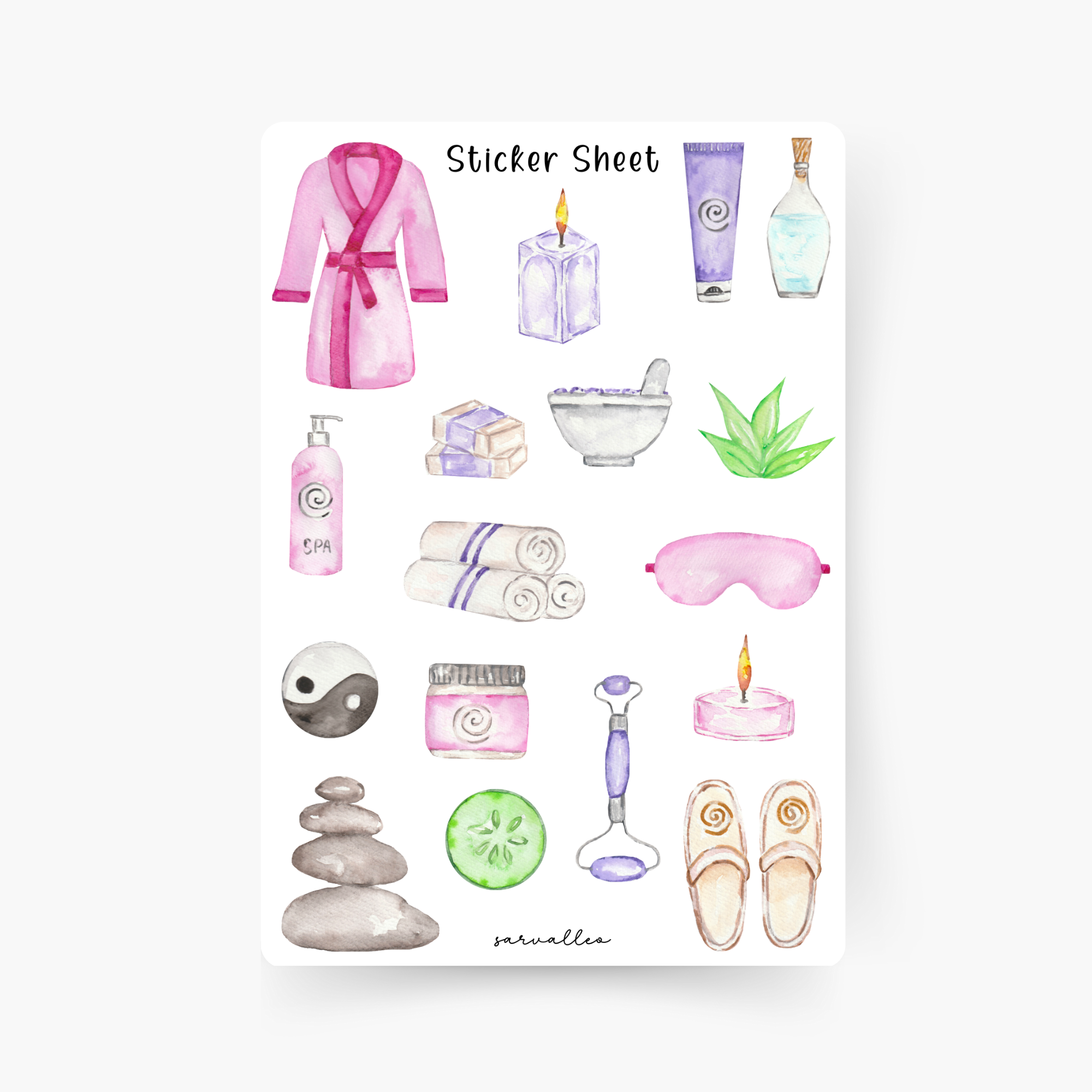 Spa Sticker Sheet