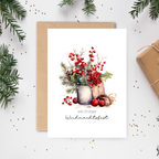Weihnachtskarten Aquarell einzeln oder im Set A6