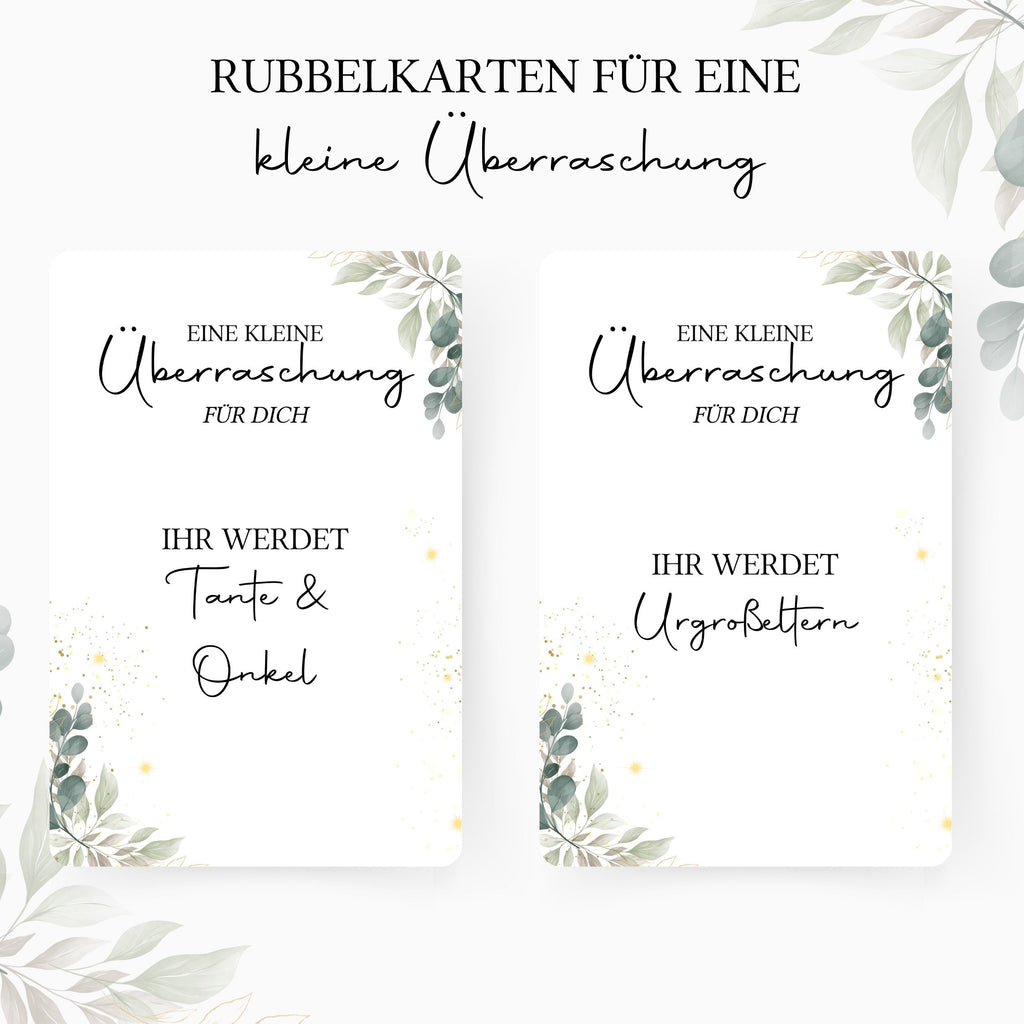 Schwangerschaft verkünden Rubbelkarte
