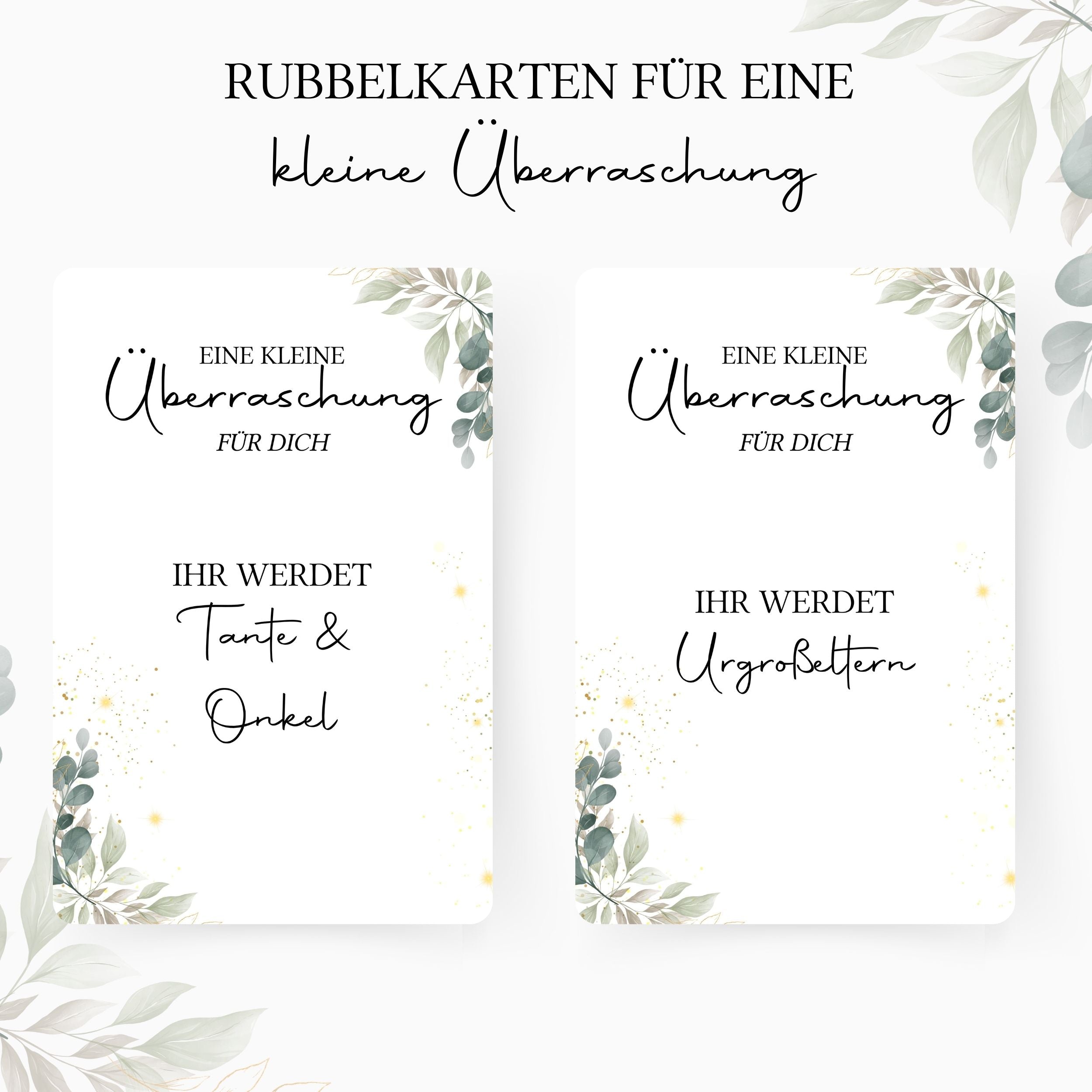 Schwangerschaft verkünden Rubbelkarte