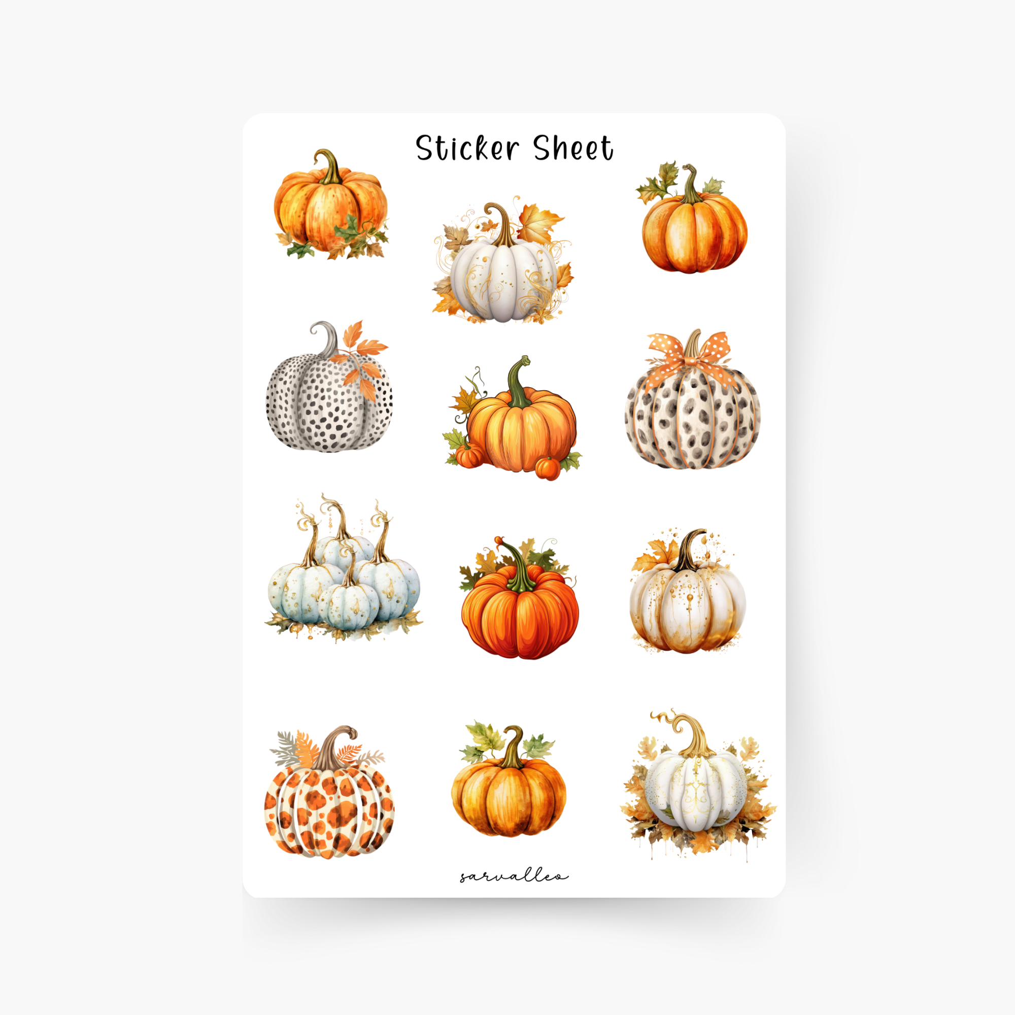 Pumpkin Sticker Sheet
