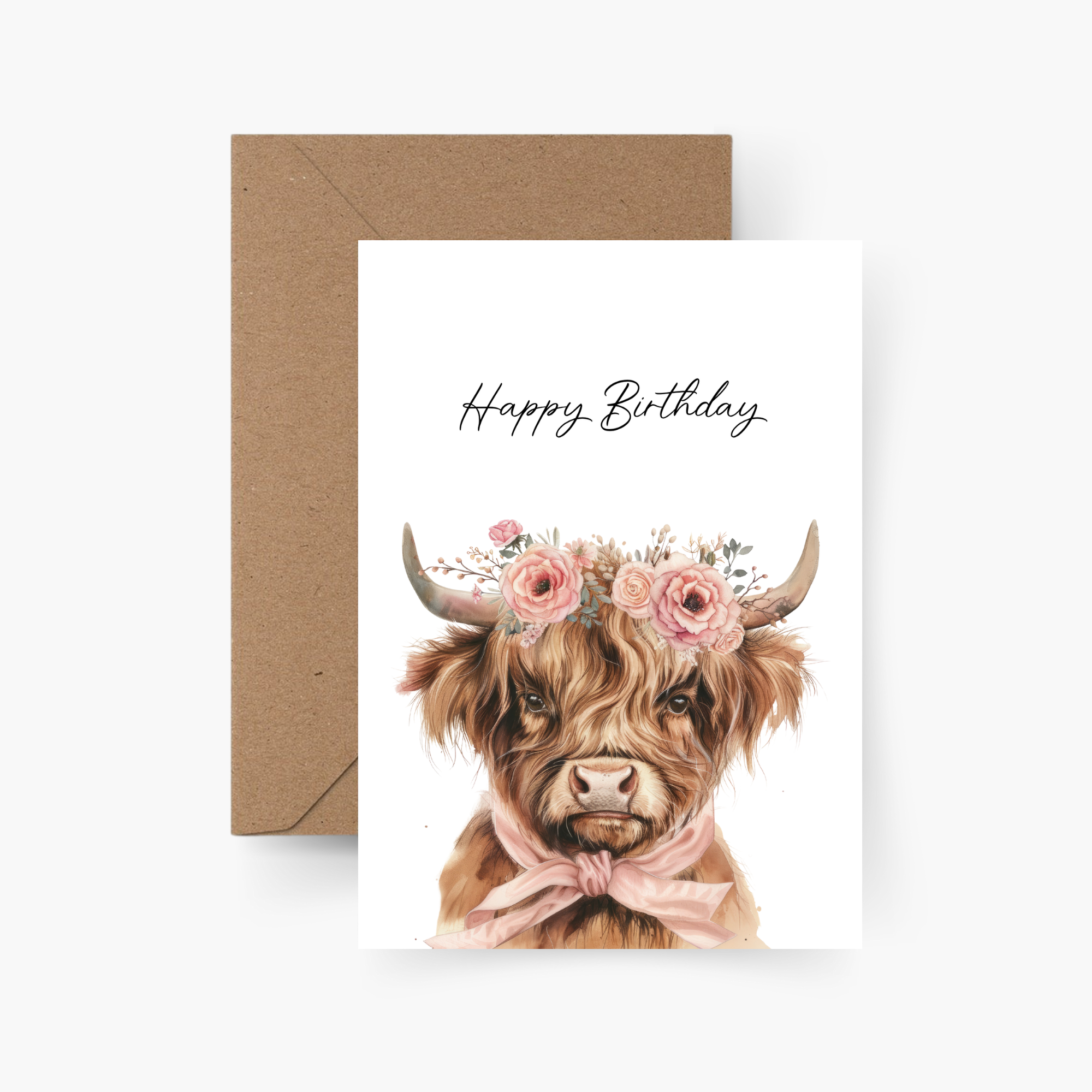 Geburtstagskarte Happy Birthday Kuh A6