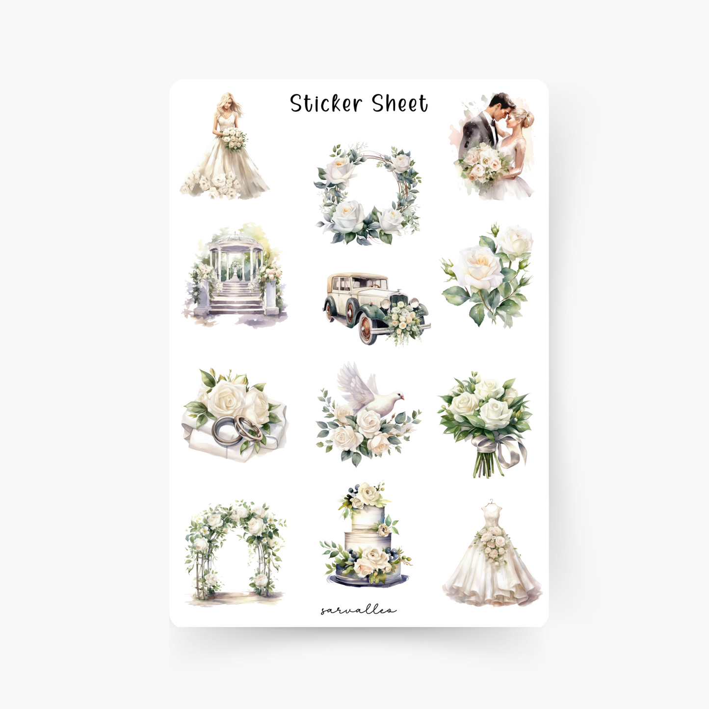 Hochzeit 2 Sticker Sheet