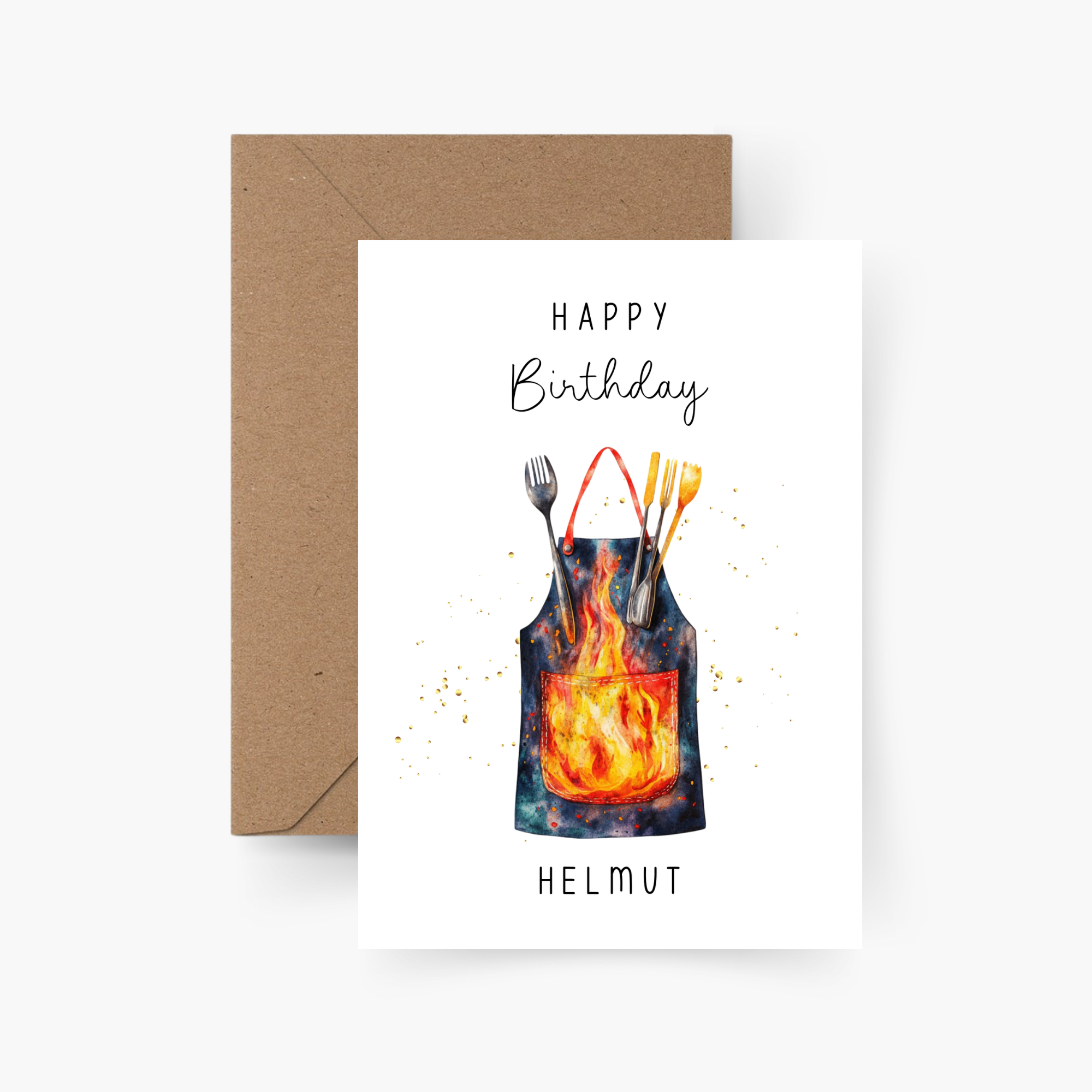 Geburtstagskarte Grillen personalisiert mit Namen A6