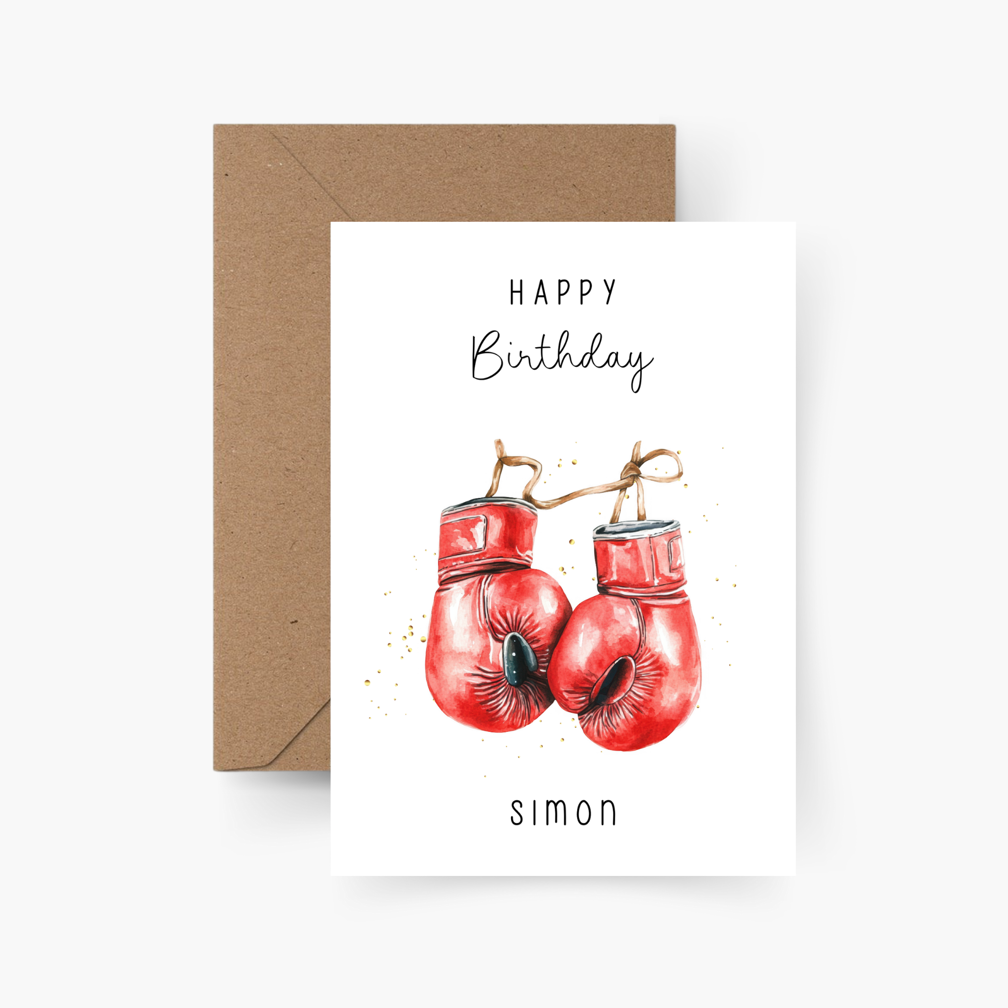 Geburtstagskarte Boxen personalisiert mit Namen A6