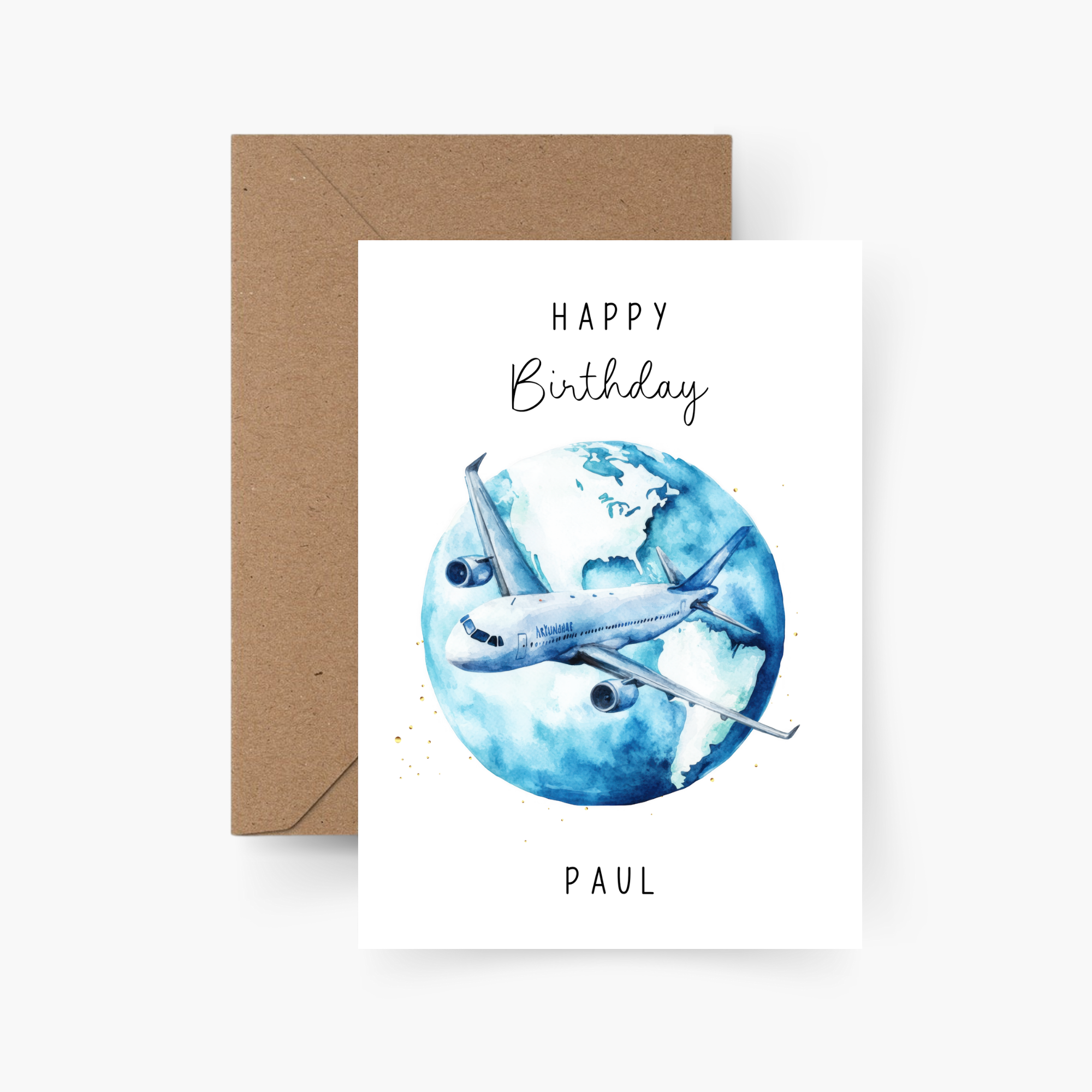 Geburtstagskarte Reisen personalisiert mit Namen A6