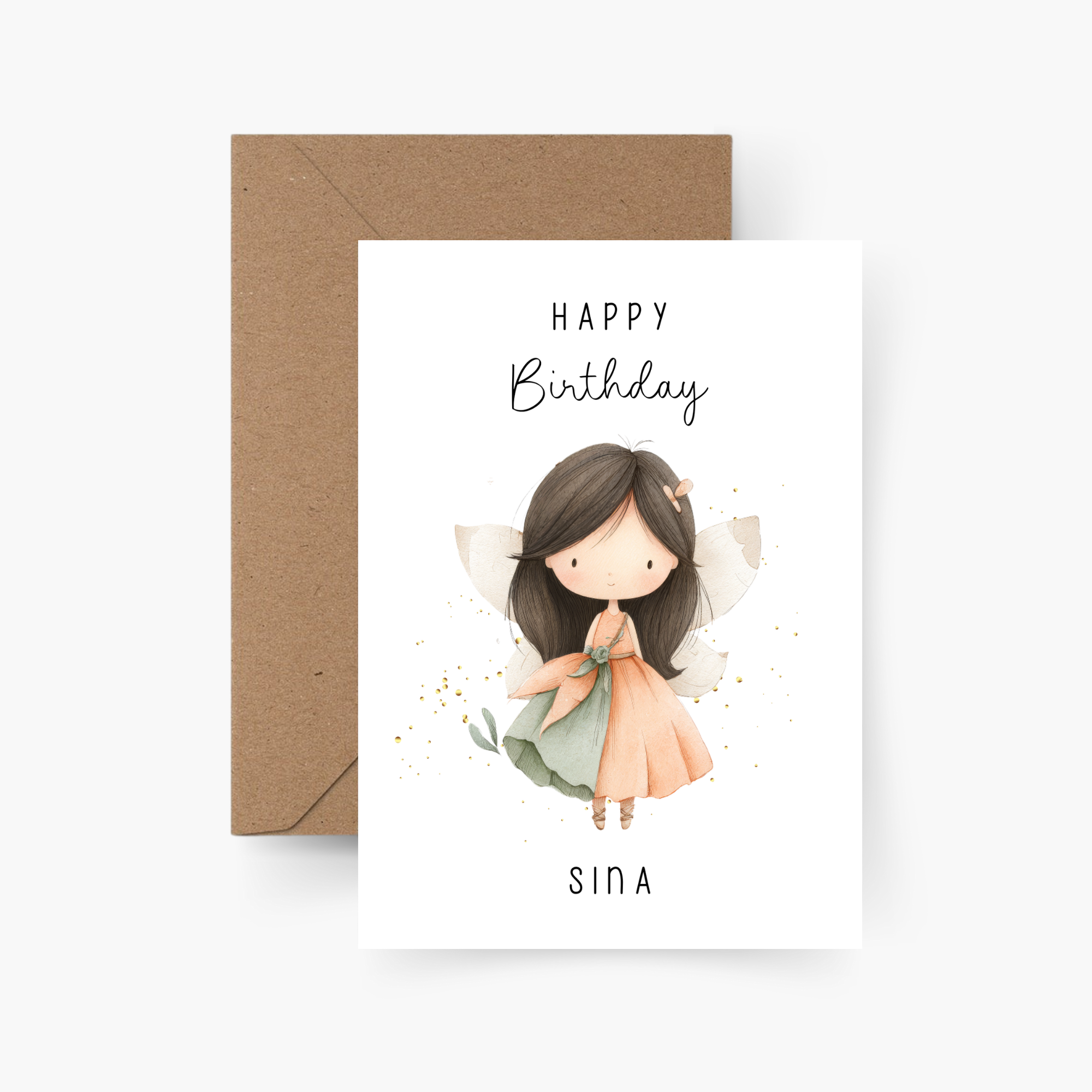 Geburtstagskarte Fee personalisiert mit Namen A6