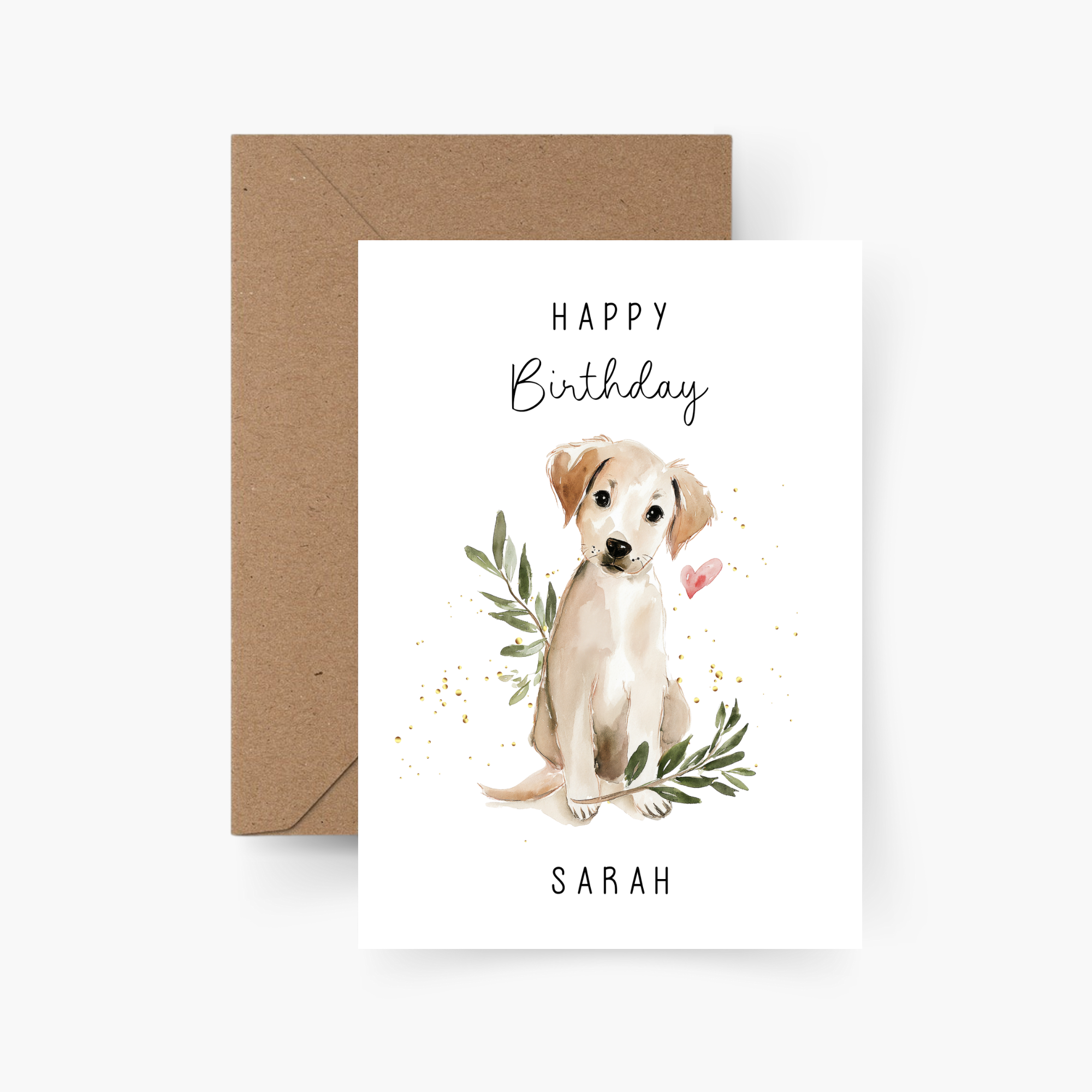 Geburtstagskarte Hund personalisiert mit Namen A6