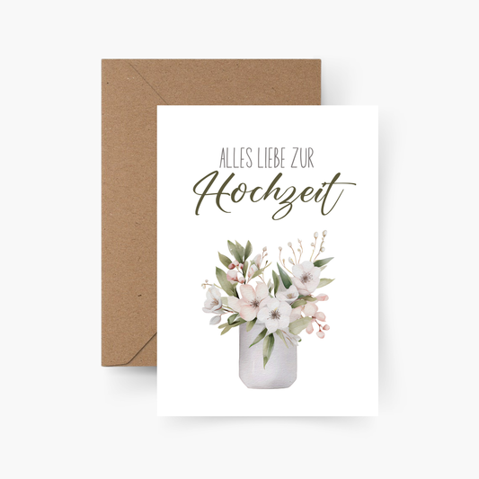 Hochzeit Karte - Alles liebe zur Hochzeit A6