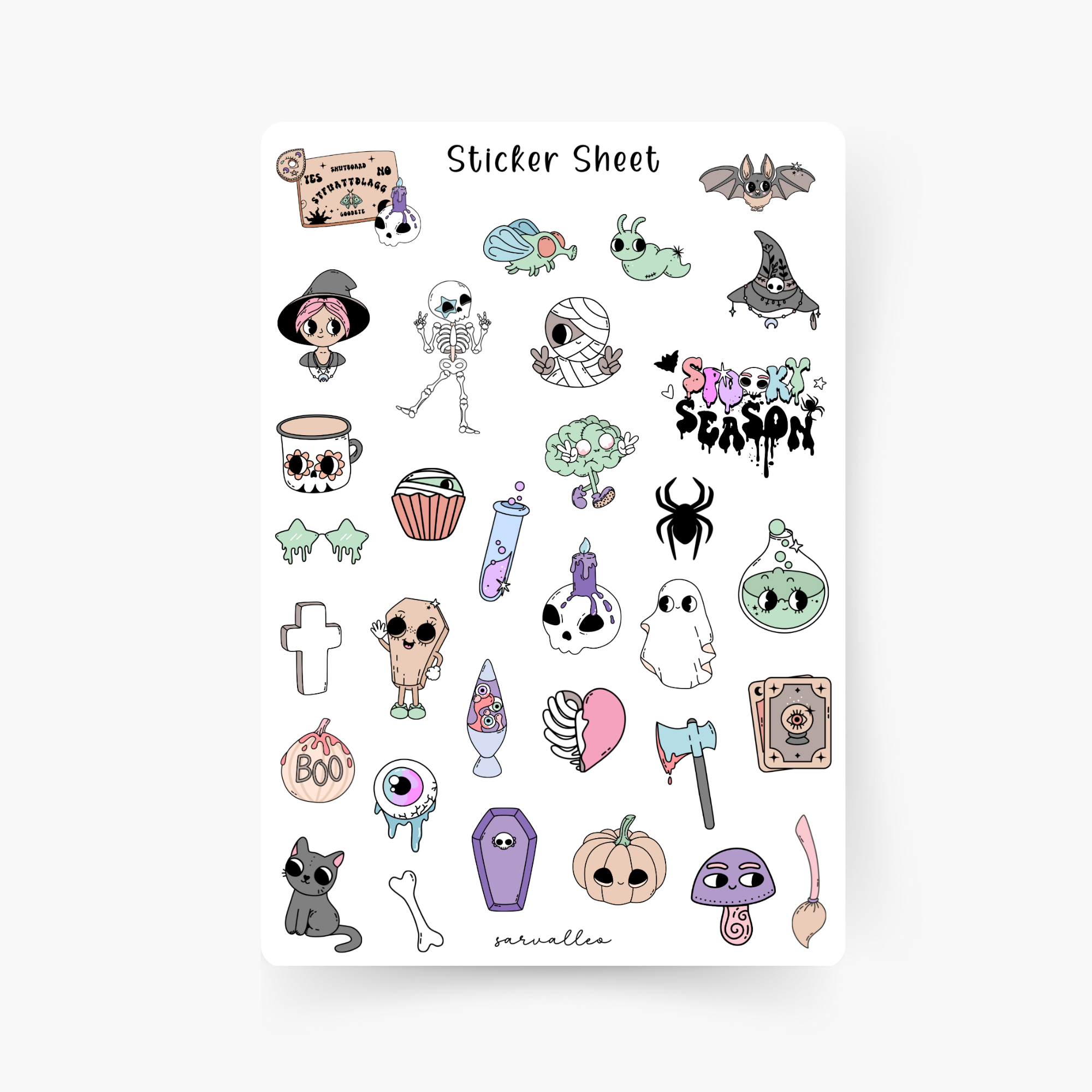 Halloween Pastel Sticker Sheet