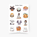 Cute Halloween Sticker Sheet