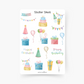 Geburtstag Sticker Sheet
