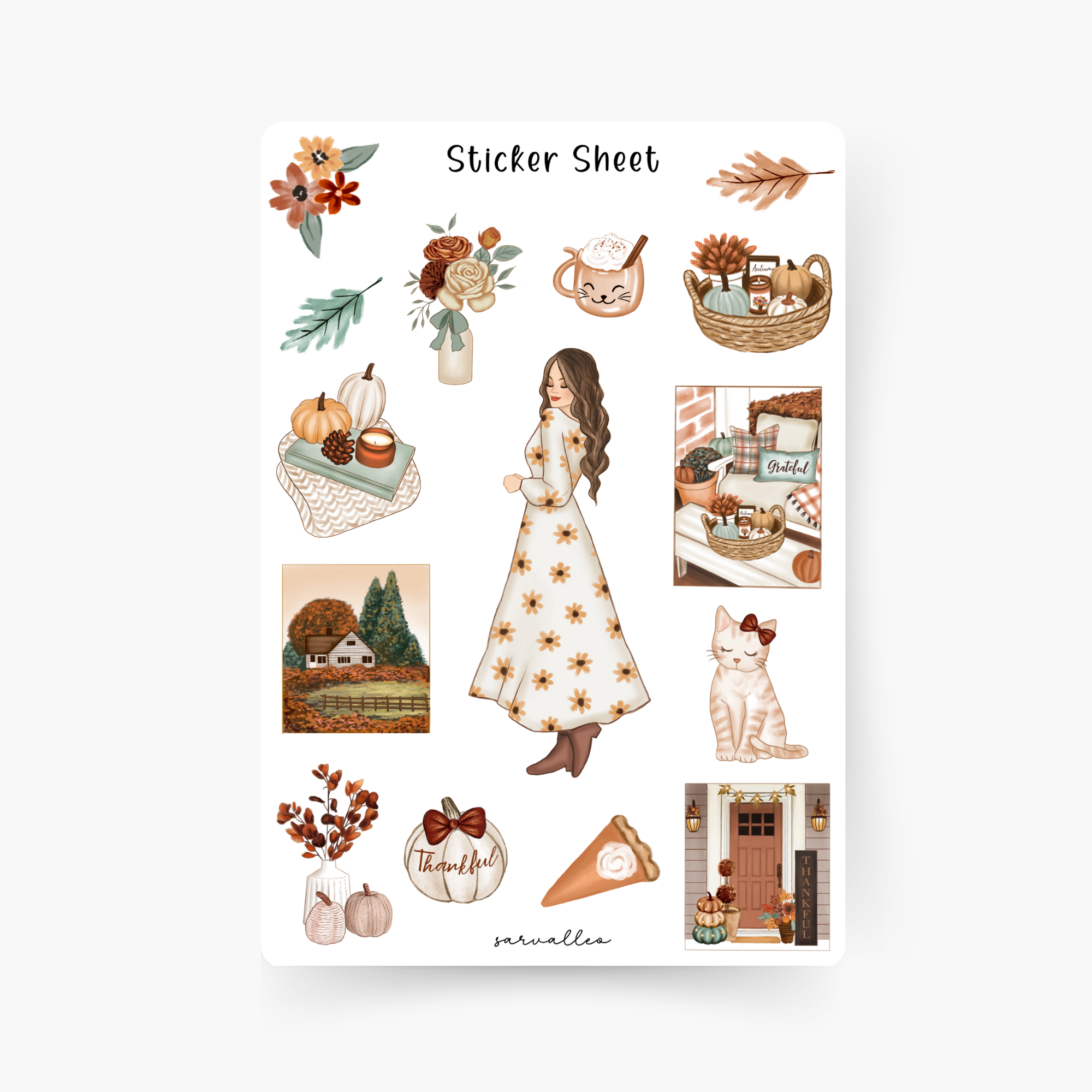 Golden Autumn 2 Sticker Sheet
