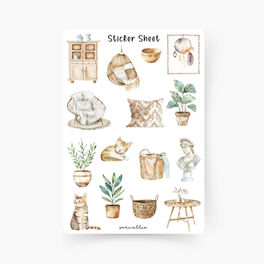 Boho Home Sticker Sheet