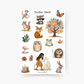 Wald Tiere Sticker Sheet