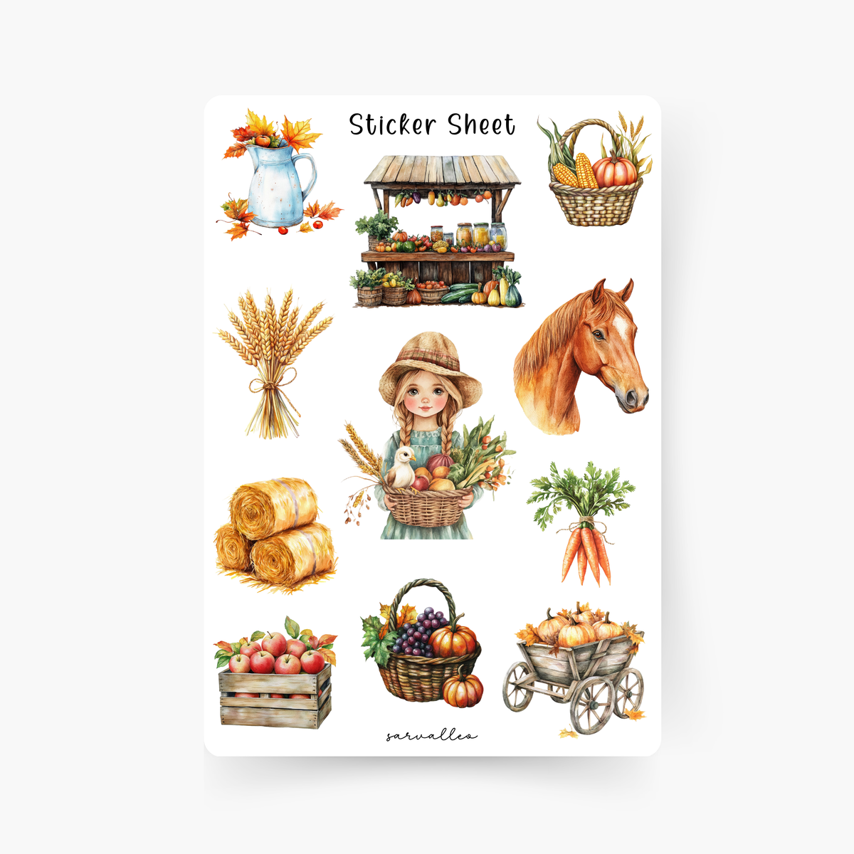 Herbstmarkt Sticker Sheet