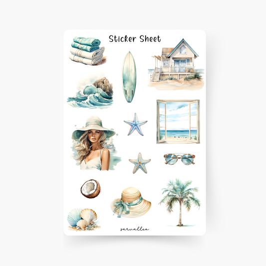 Beach Time Sticker Sheet