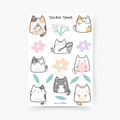 Cute Cats Sticker Sheet