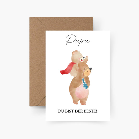 Vatertagskarte - Papa du bist der Beste A6