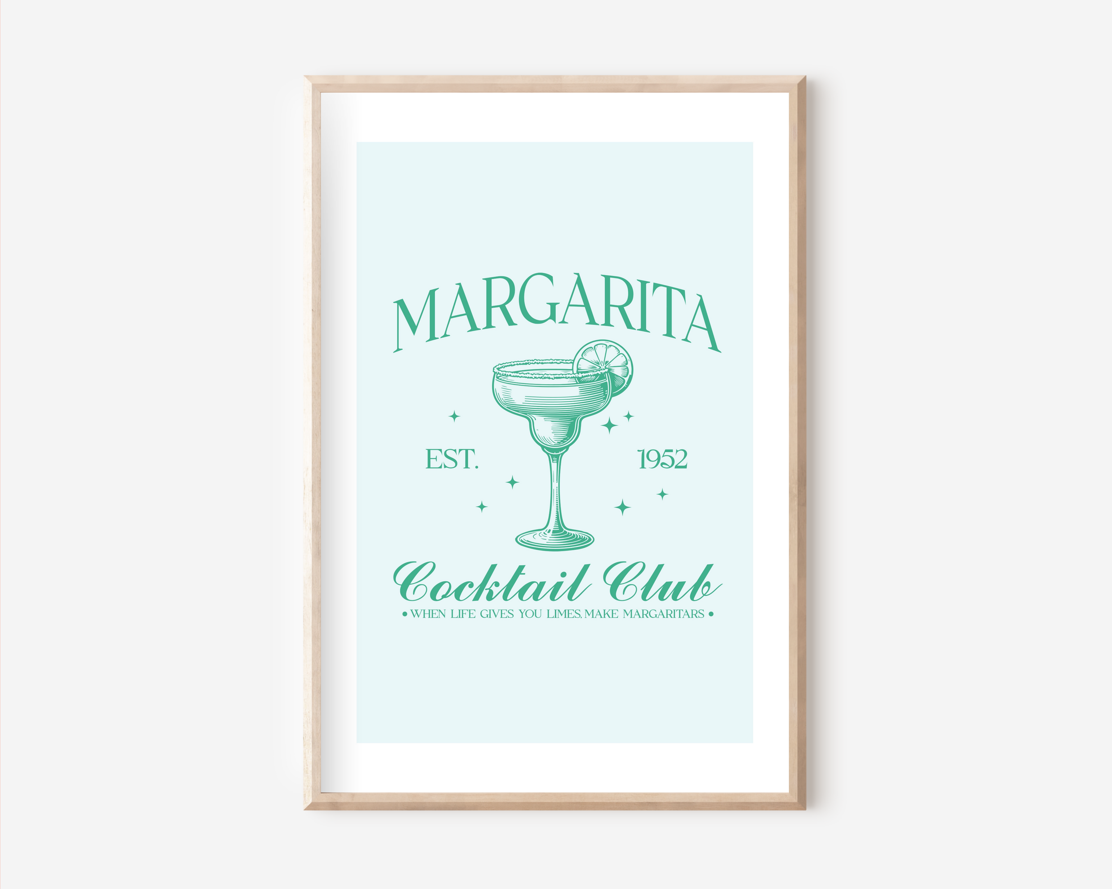 Margarita Cocktail Poster A4 | Typografie