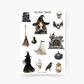Black Halloween Sticker Sheet