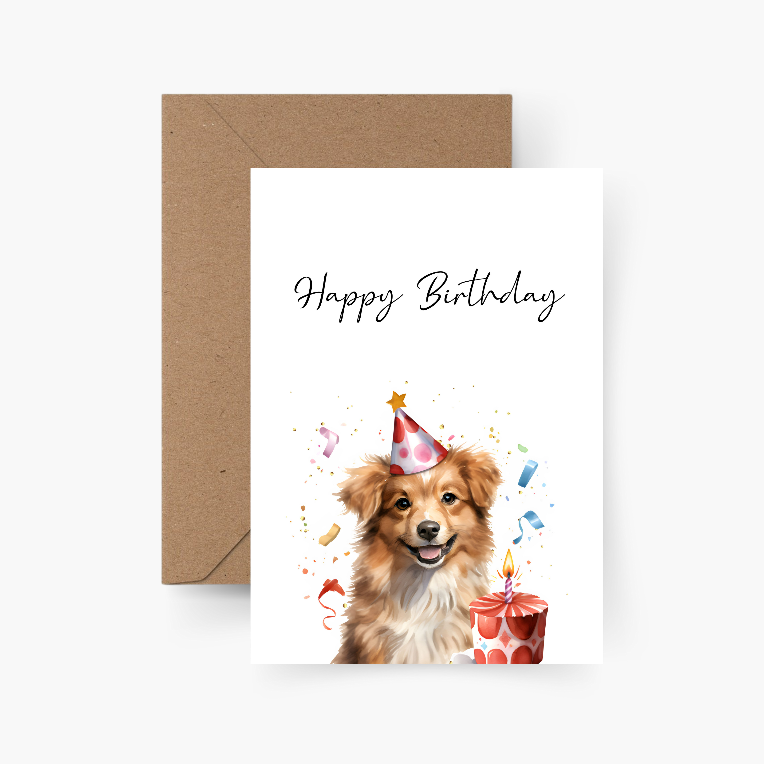 Geburtstagskarte Happy Birthday Hund A6