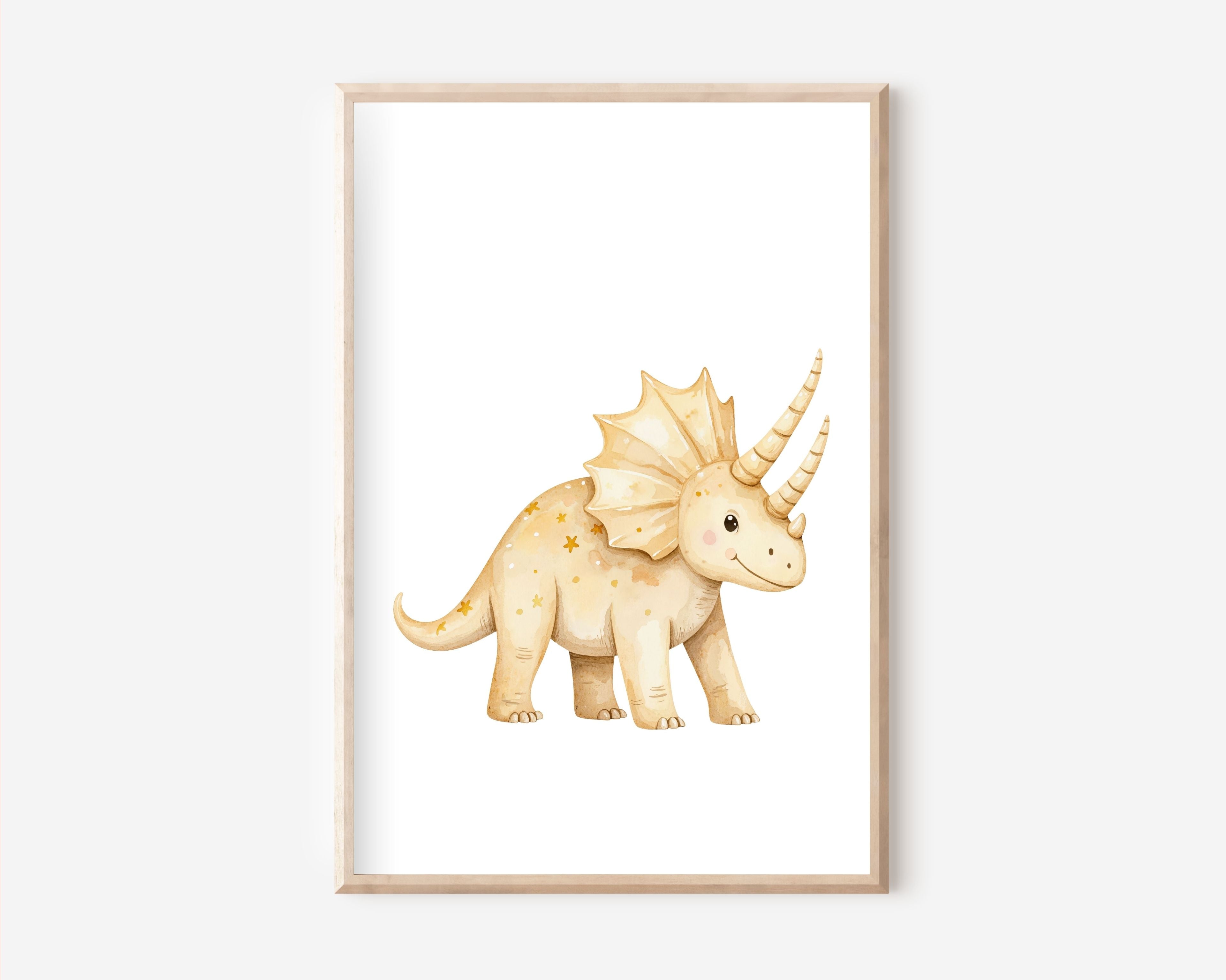 Dino gelb Poster | Kinderzimmer