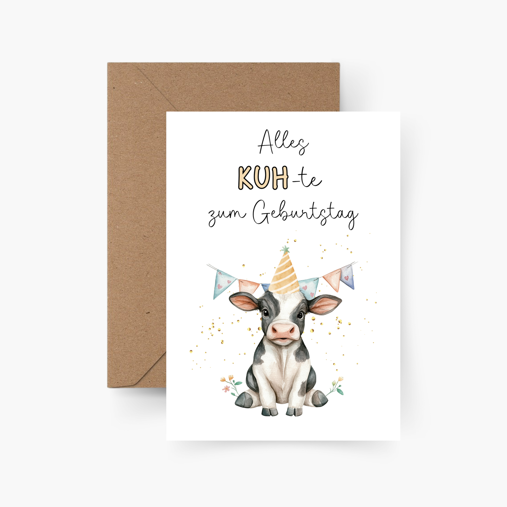 Lustige Geburtstagskarte "Alles KUH-te zum Geburtstag" A6