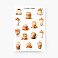 Pumpkin Coffee Sticker Sheet