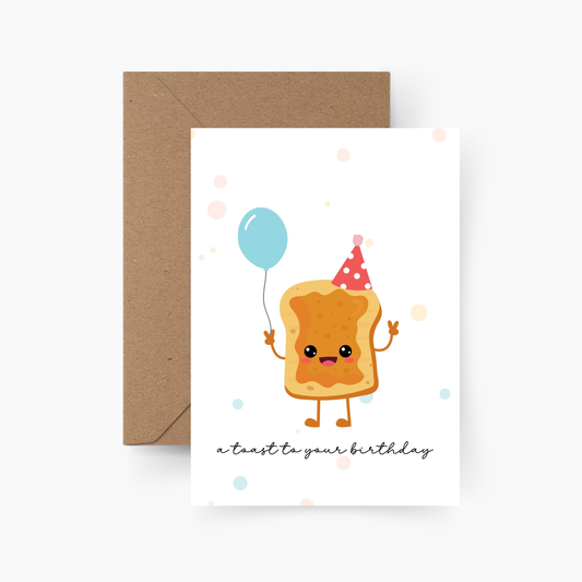 Geburtstagskarte - a toast to your birthday - A6