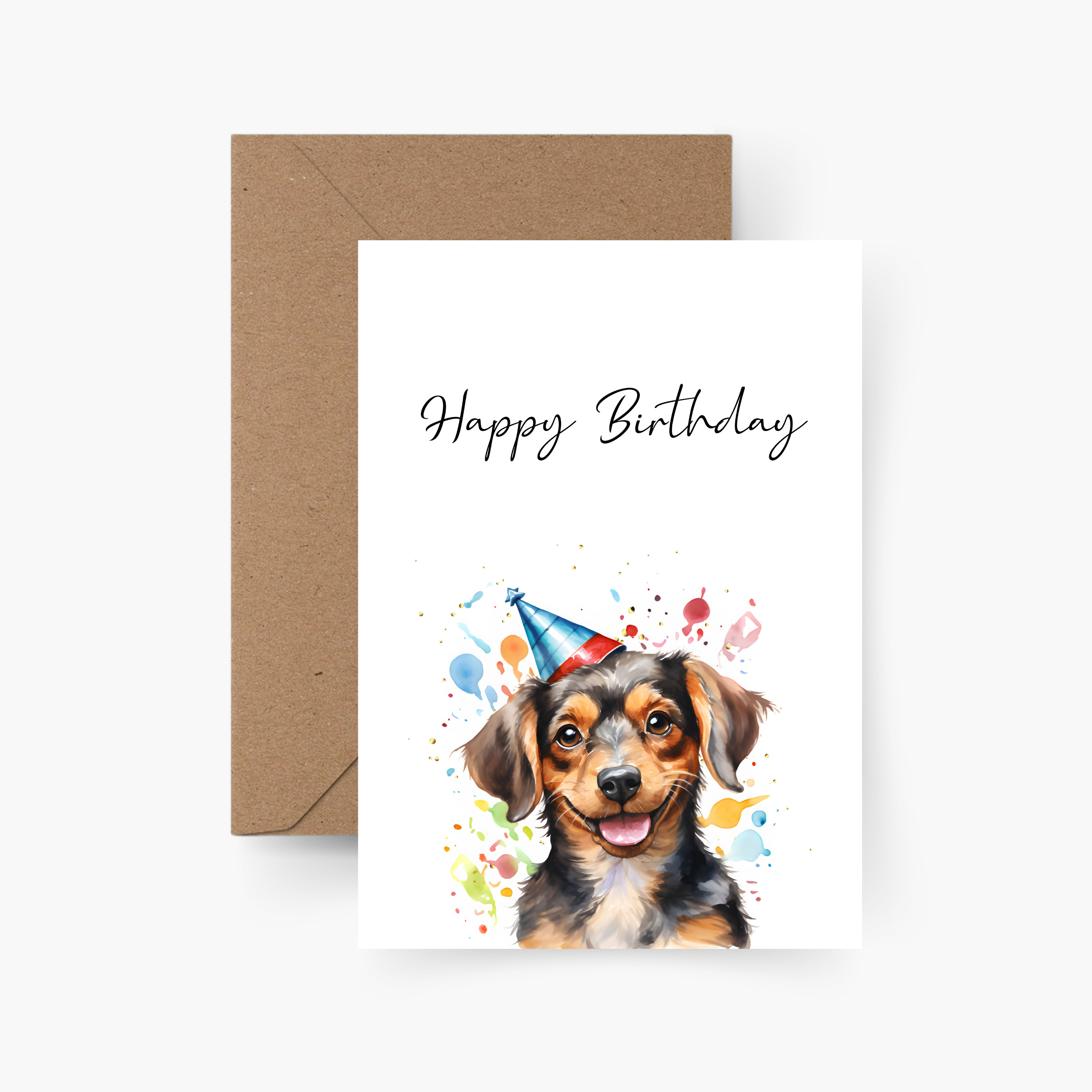 Geburtstagskarte Happy Birthday Hund A6
